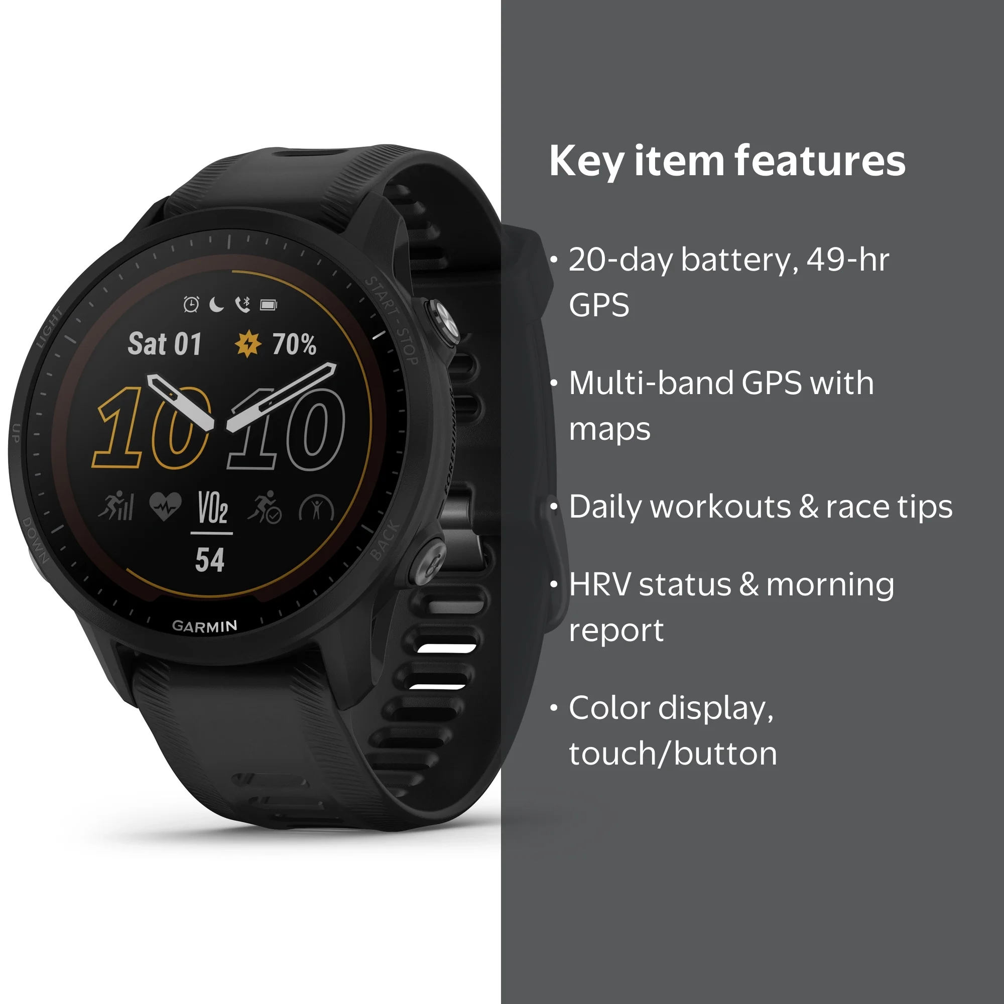 Garmin Forerunner® 955 GPS Solar Powered Fitness Smart Watch