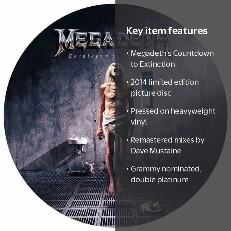 Megadeth - Countdown to Extinction - Vinyl Record Music