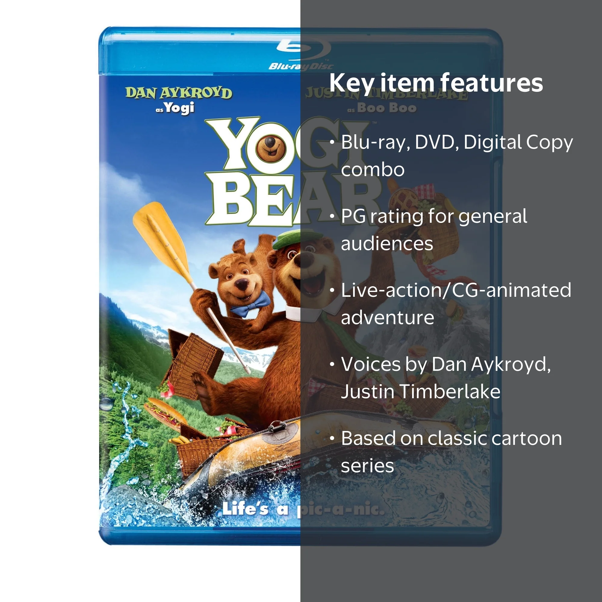 Warner Bros., Yogi Bear Blu-ray, DVD, Digital Copy Combo, PG Rated