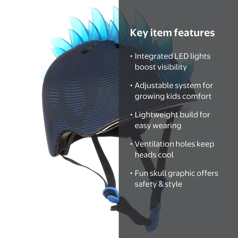best kid bike helmets usa led lights Brightz HelmetBrightz Helmet Light Strip LED Light for Bicycle Helmet Light Scooter Helmet Skateboard Helmet Accessories Work Safety Hard Hat Light Great for Adult Men, Women, Kids Boys Includes built Smart Kids Bike Helmet with
