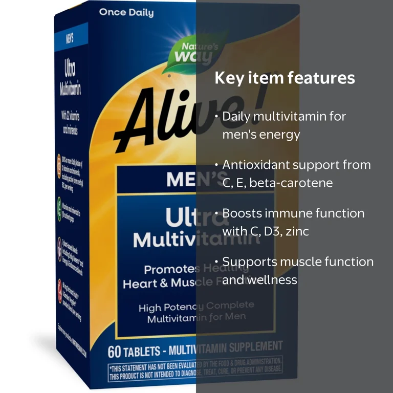 Nature's Way, Men's Daily Ultra Multivitamin Tablets, 60 count