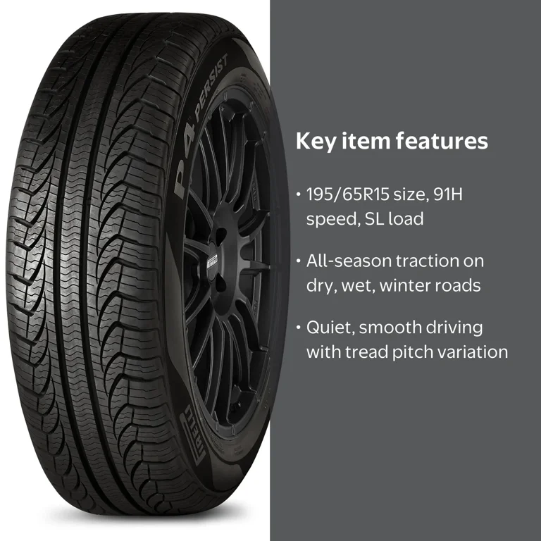 Pirelli, Passenger Tire, 195/65R15, All Season, 91H, Black
