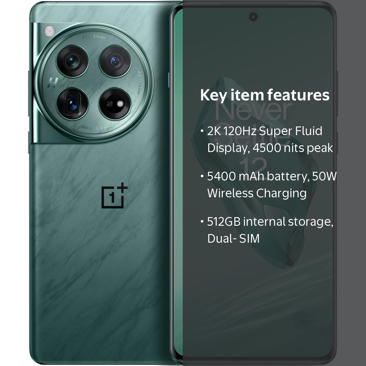 OnePlus 12, 16GB RAM, 512GB Storage, Dual-SIM, Unlocked Android