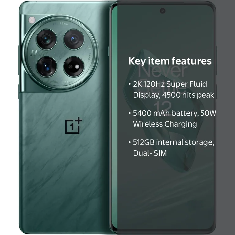 OnePlus 12, 16GB RAM, 512GB Storage, Dual-SIM, Unlocked Android