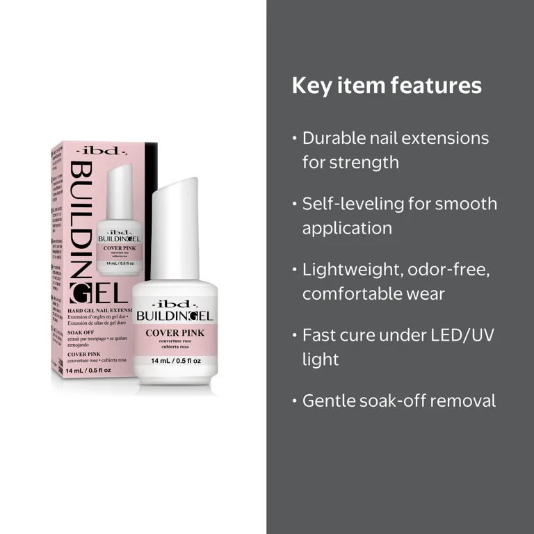 ibd, Hard Building Gel, 0.5 oz, Soak-Off Nail Extension - Walmart.com