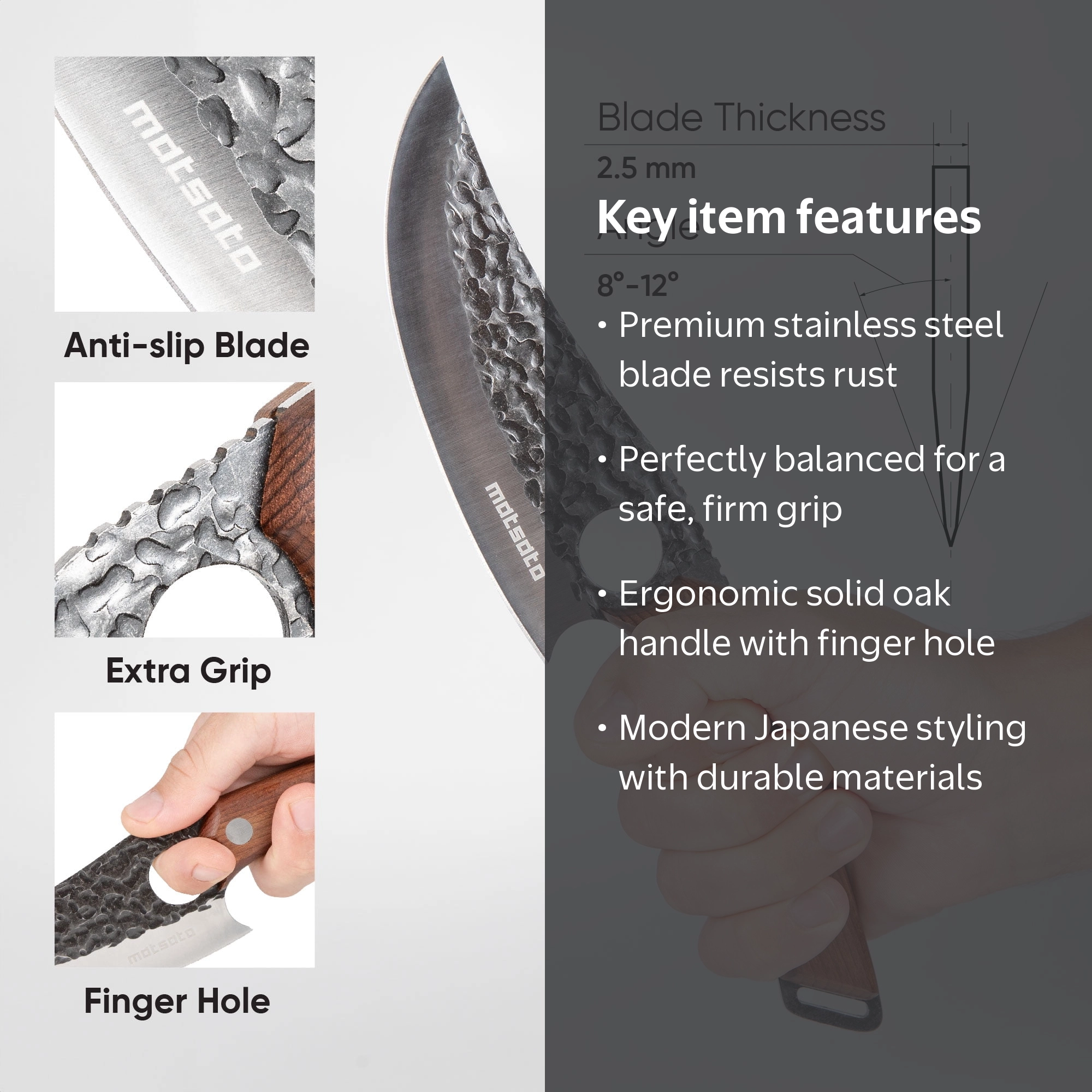 Matsato, Chef Knife, Stainless Steel, Balanced & Control - Walmart.com