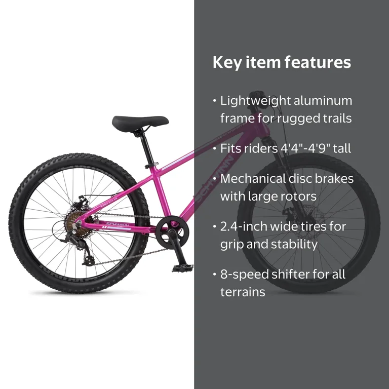 Schwinn Axum Sport Youth Unisex 24-in. Mountain Bike, Pink