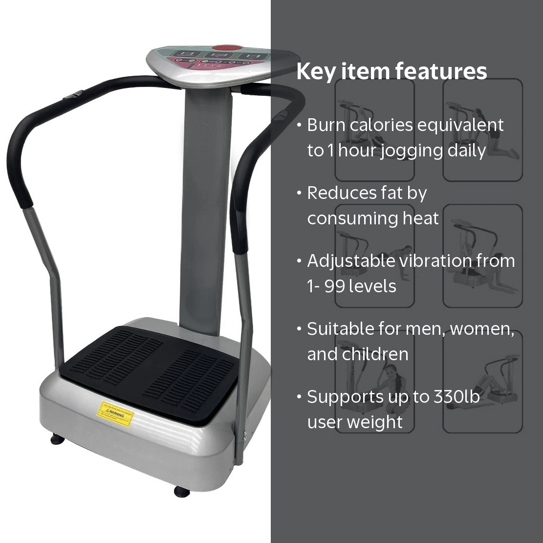 Whole Body Vibration Machine Exercise Platform Crazy Fit Massage