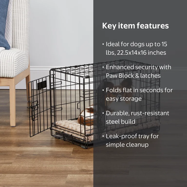 MidWest Homes for Pets 22-inch Two-Door iCrate Folding Dog Crate