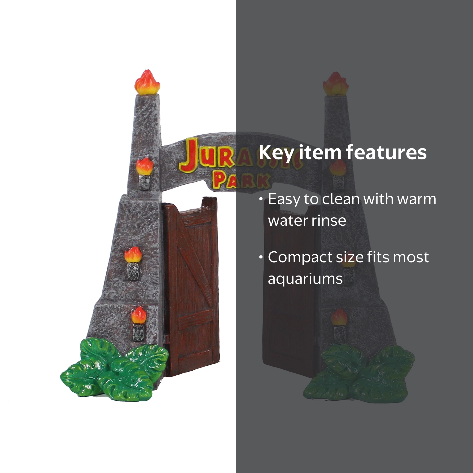 BUSH DE BRUNT U2 PARKMAN シェラカップ　ドックタグセット Penn-Plax Jurassic Park Aquarium Resin Decoration – Park Gate