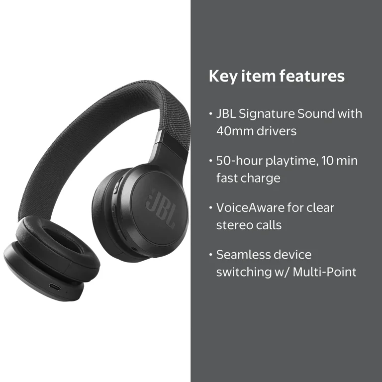 Free Shipping! JBL Live 460NC - Wireless on-ear Noise Cancelling