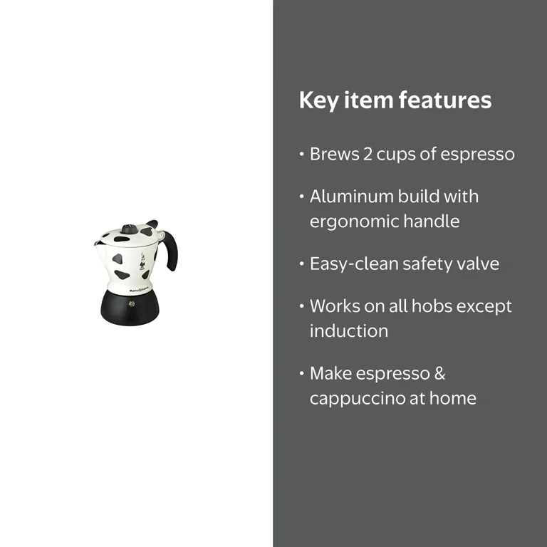 Bialetti Moka Mukka Express coffee maker, Small, Aluminum