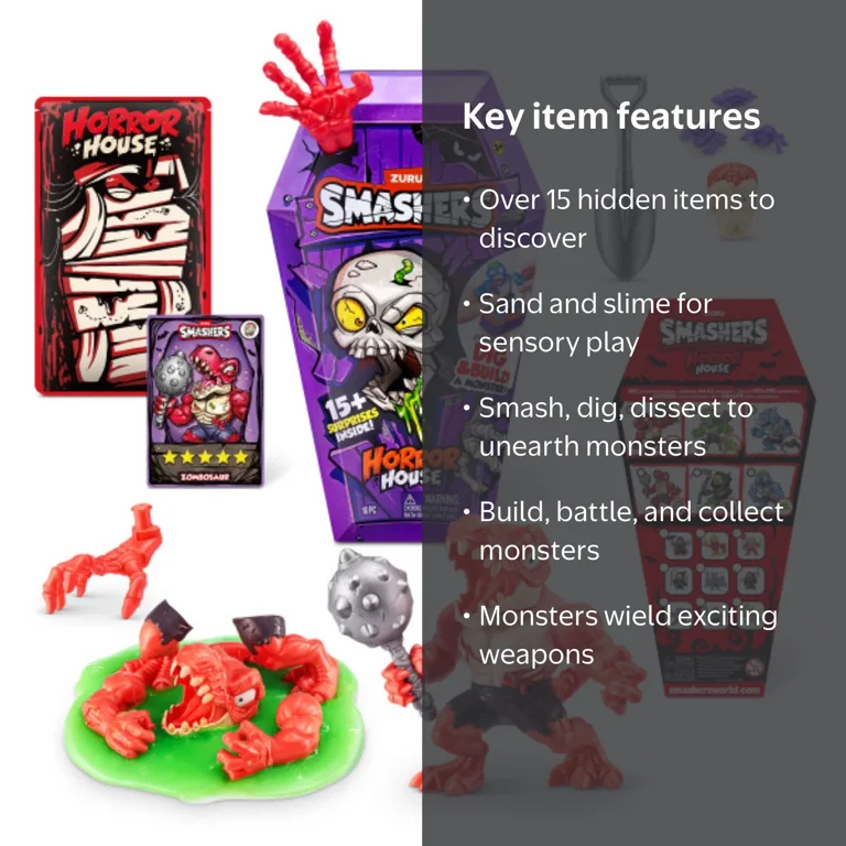Smashers, Horror House, Surprise Unboxing, Interactive Toy for