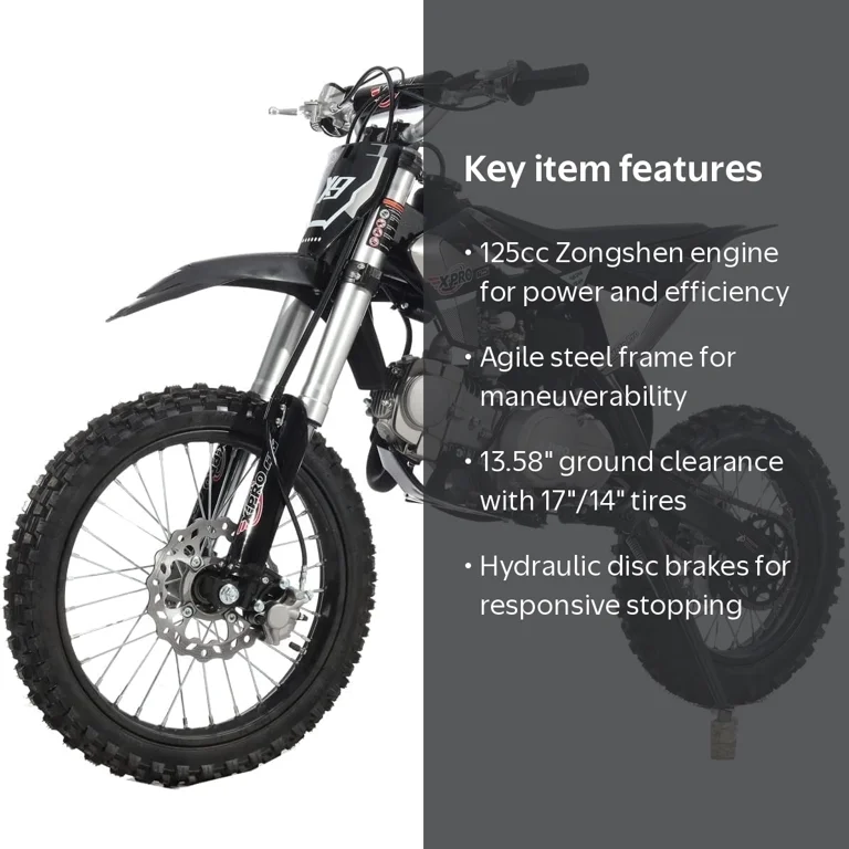 X-Pro Brand New X9 125cc Pit Dirt Bike with 4-Speed Manual