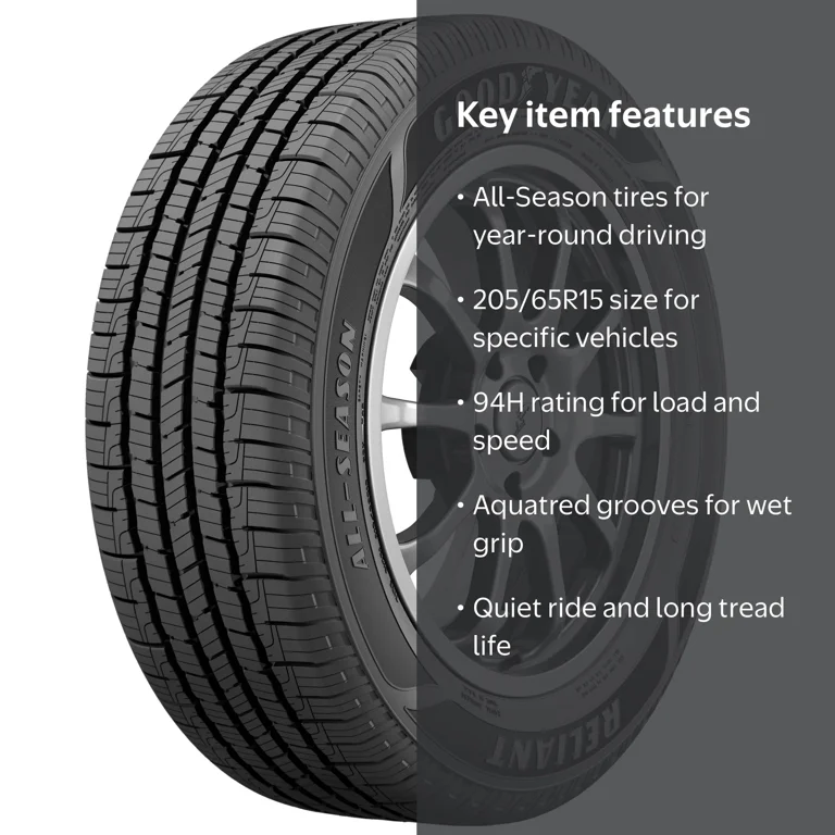 新品 4本セット 205/65R15 GOODYEAR （A0374） Goodyear Reliant All-Season 205/65R15 94H All-Season Tire