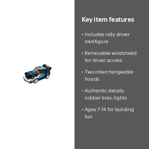 LEGO Speed Champions Ford Fiesta M-Sport WRC 75885 - Walmart.com