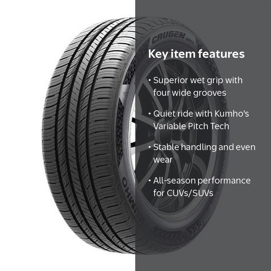 Kumho Crugen HP71 235/60R18 103H All-Season Tire for SUV/Crossover