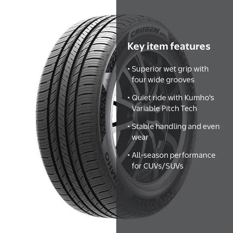 Kumho Crugen HP71 235/60R18 103H All-Season Tire for SUV/Crossover
