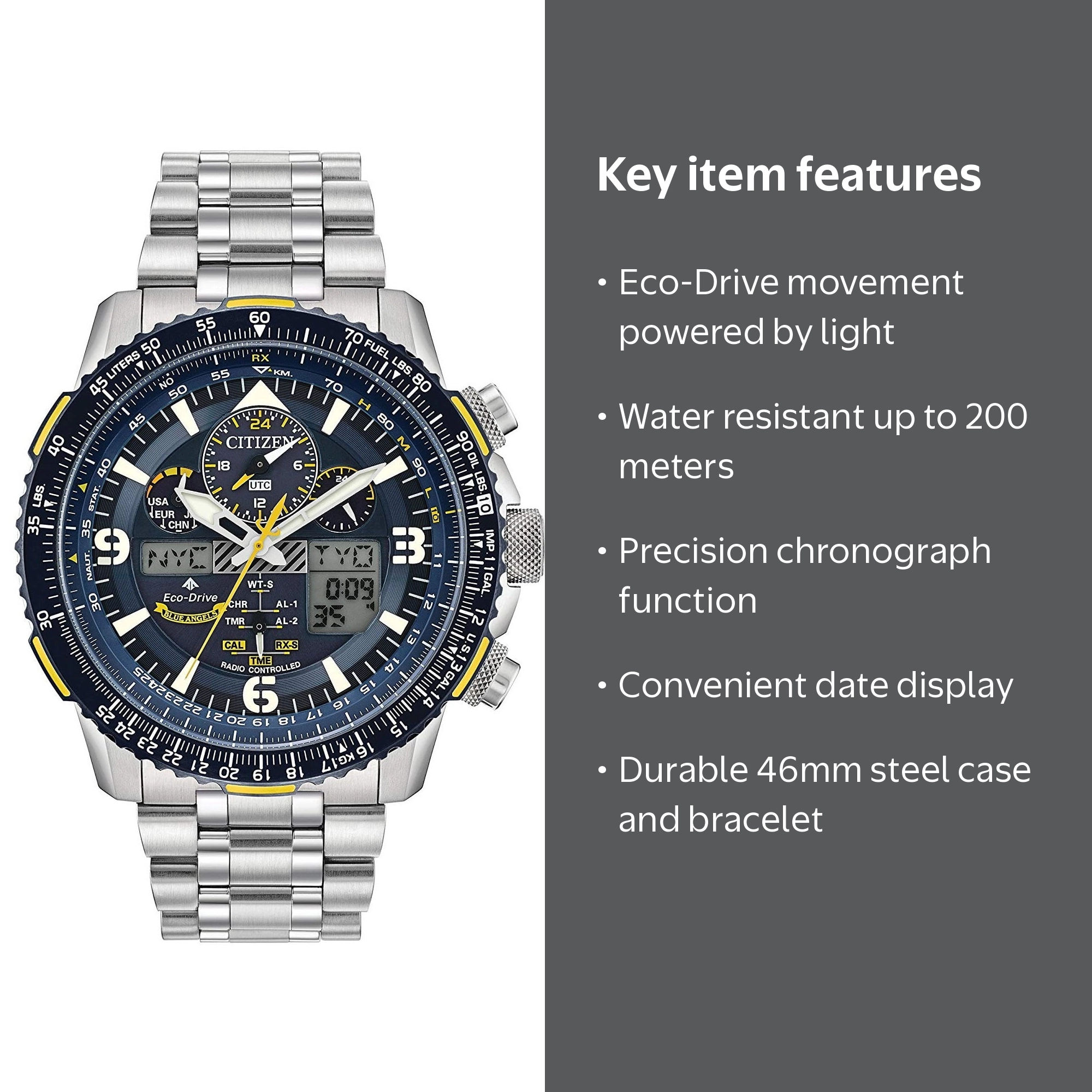 CITIZEN, Men's Eco-Drive Watch, JY8078-52L, Water-Resistant 200m