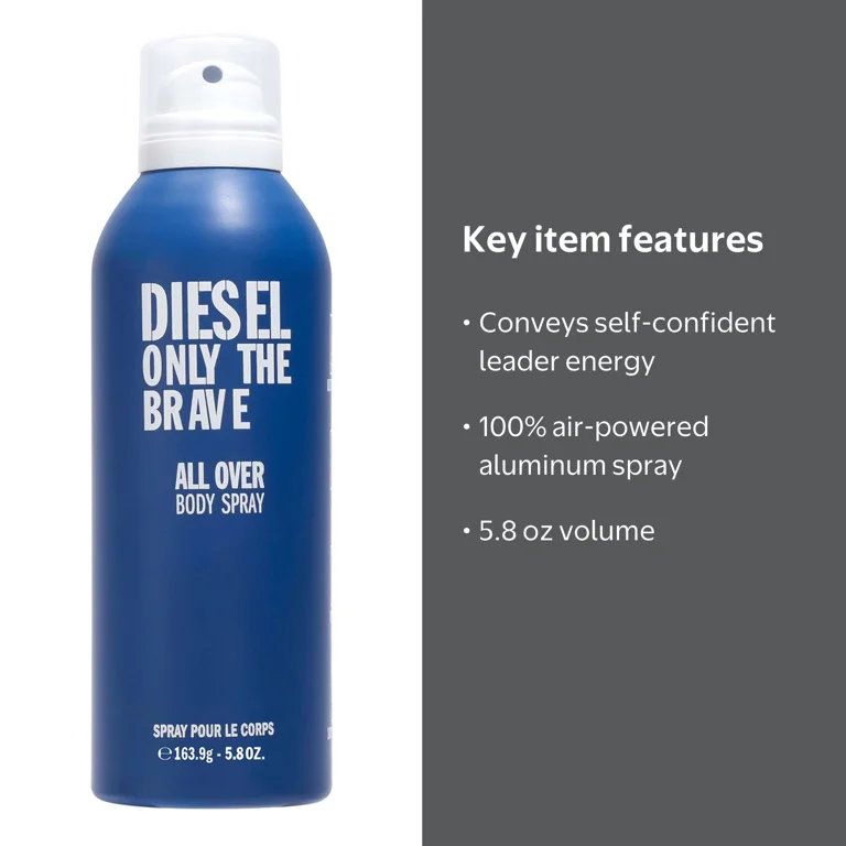 Diesel, Body Spray for Men, 5.8 oz, Ambery Woody Fragrance