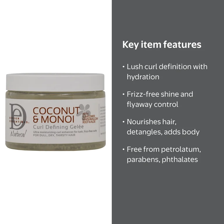 Design Essentials, Curl Defining Gelee, 12 oz, Natural Coconut