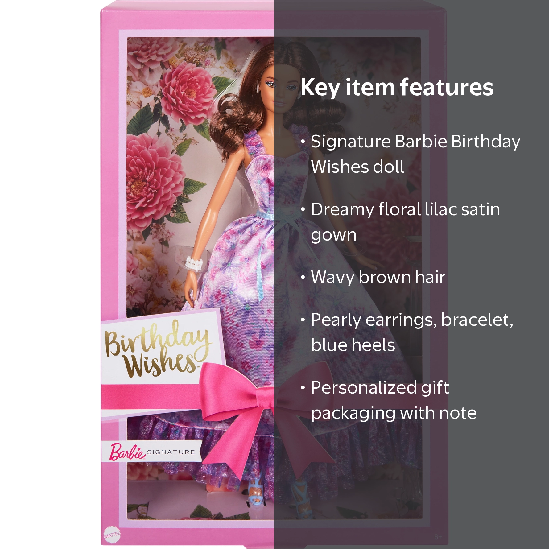 Barbie, Collectible Doll, Birthday Wishes, Lilac Dress - Walmart.com