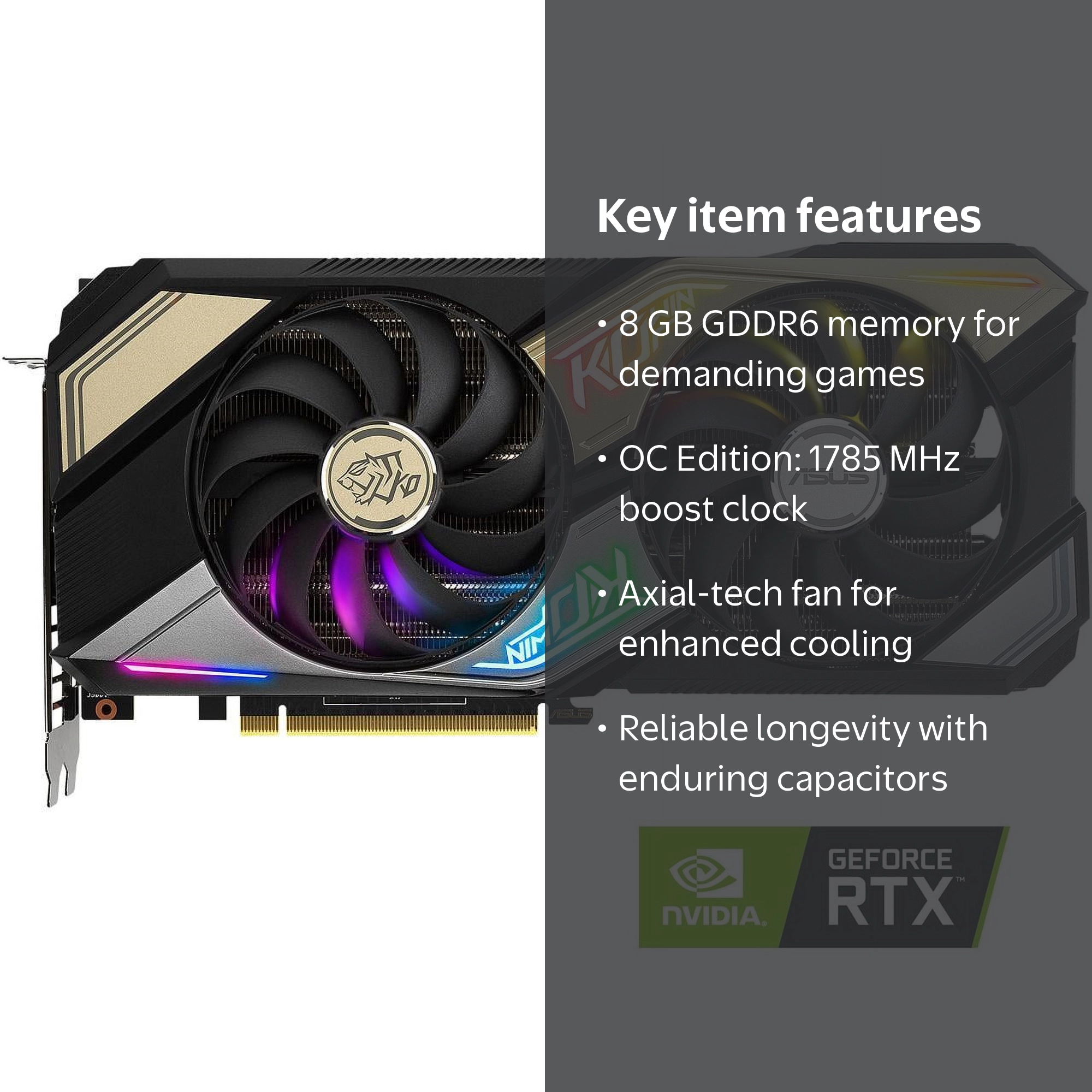 Asus NVIDIA GeForce RTX 3060 TI Graphic Card - Walmart.com