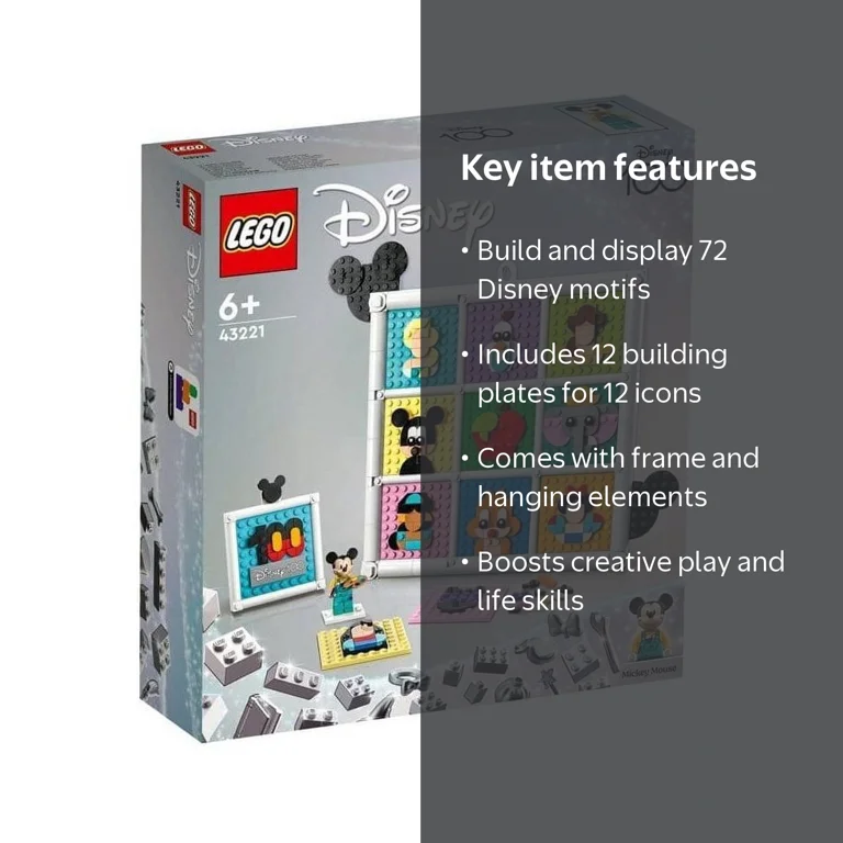 Lego Disney: 100 Years of Disney Animation Icons 43221 - Walmart.com