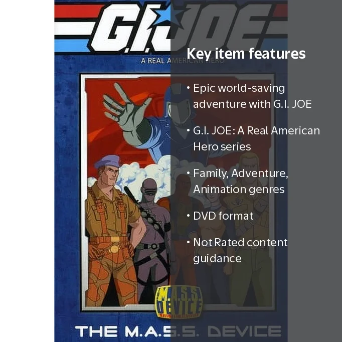 G.I. Joe Real American Hero: The M.A.S.S. Device (DVD) - Walmart.com