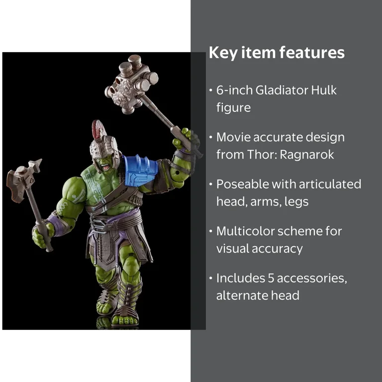 Marvel Legends Gladiator Hulk Action Figure from Thor: Ragnarok, 6