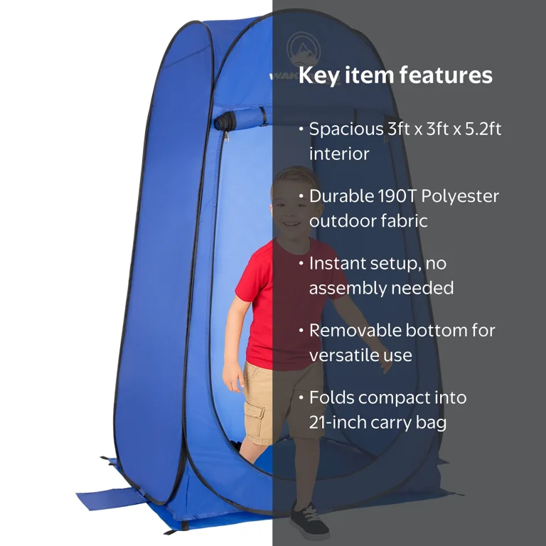 Wakeman, Kid Size Pop Up Changing Tent, 3x3x5.2 ft, Blue - Walmart.com