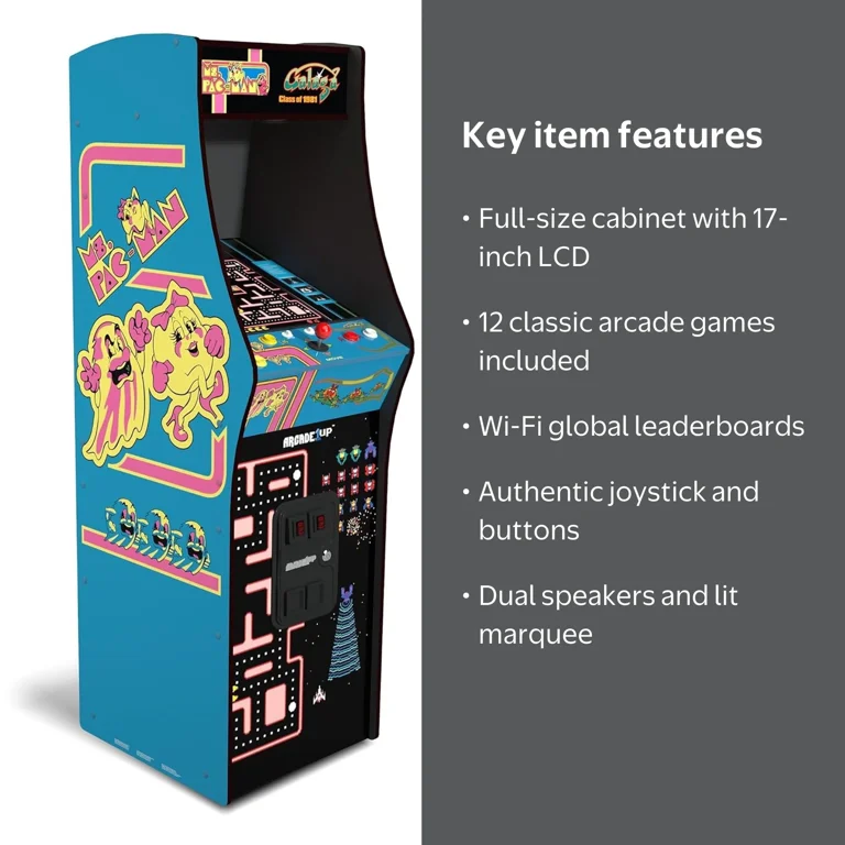 Arcade1Up, Ms. PAC-MAN & GALAGA Deluxe Arcade Game, 17