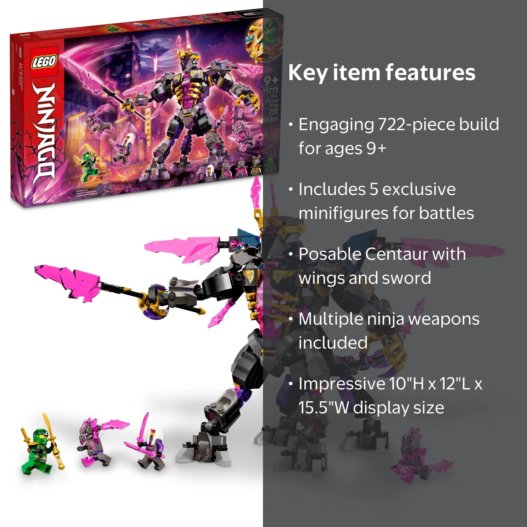 LEGO, NINJAGO The Crystal King Building Toy Set, 71772 - Walmart.com