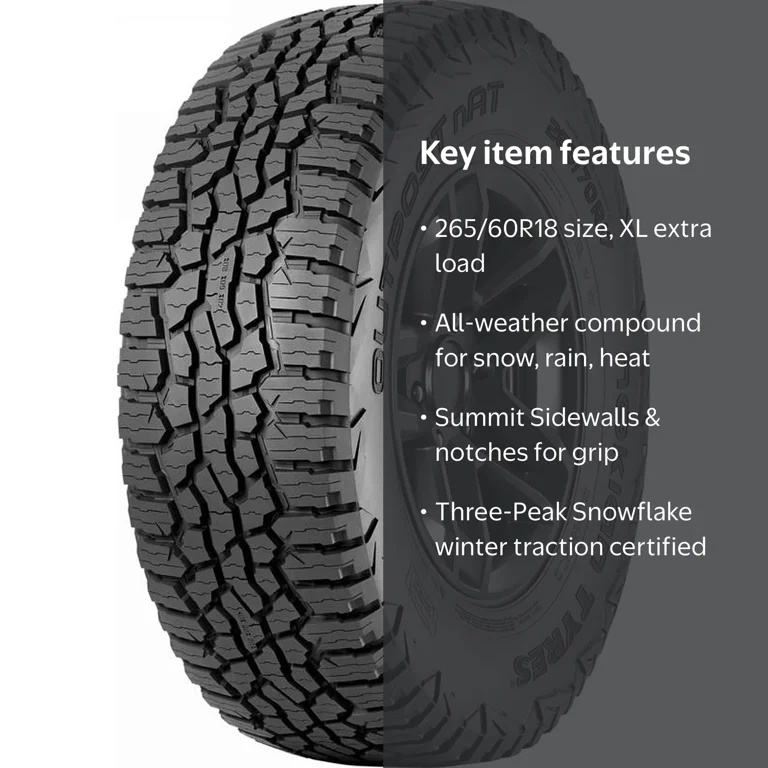 Nokian Outpost nAT All Terrain 265/60R18 114T XL Light Truck Tire