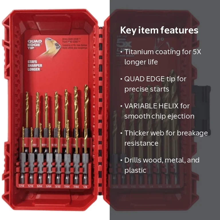 Milwaukee, Impact Driver Drill Bit Set, 23-Piece, RED HELIX