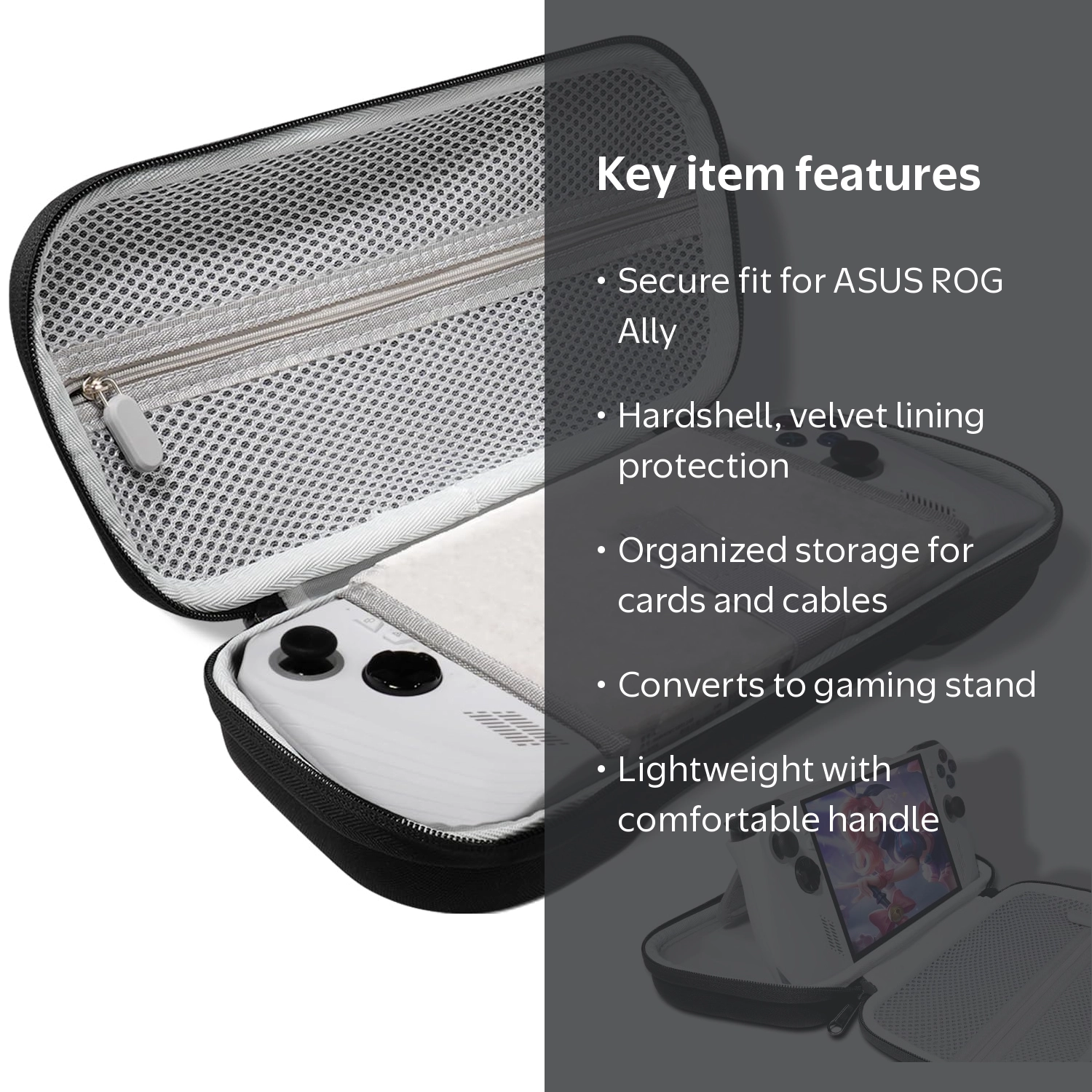 Hard Carrying Case for ASUS ROG Ally Gaming Handheld and