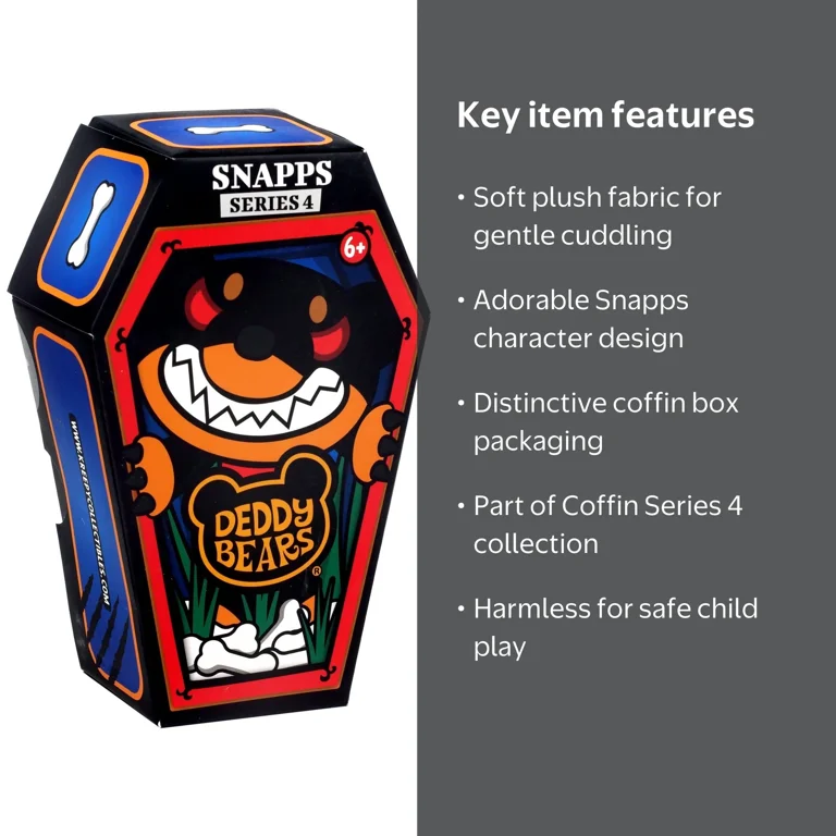 Deddy Bears Coffin Series 4 Snapps Plush - Walmart.com