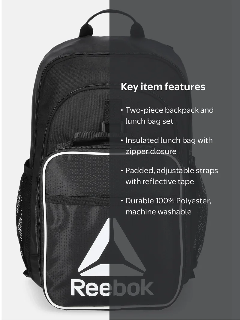 backpack with lunch bag 17 laptop LOVEVOOK Backpack, Fits 15.6-17.3 Inch, Insulated Lunch Compartment & Large Cup Pocket, 17.3 Inch / White & Khaki The LOVEVOOK Lunch Backpack is designed as a lunch bag with an integrated insulated cooler for keeping food cold Reebok Kids' Charlie 17 inch