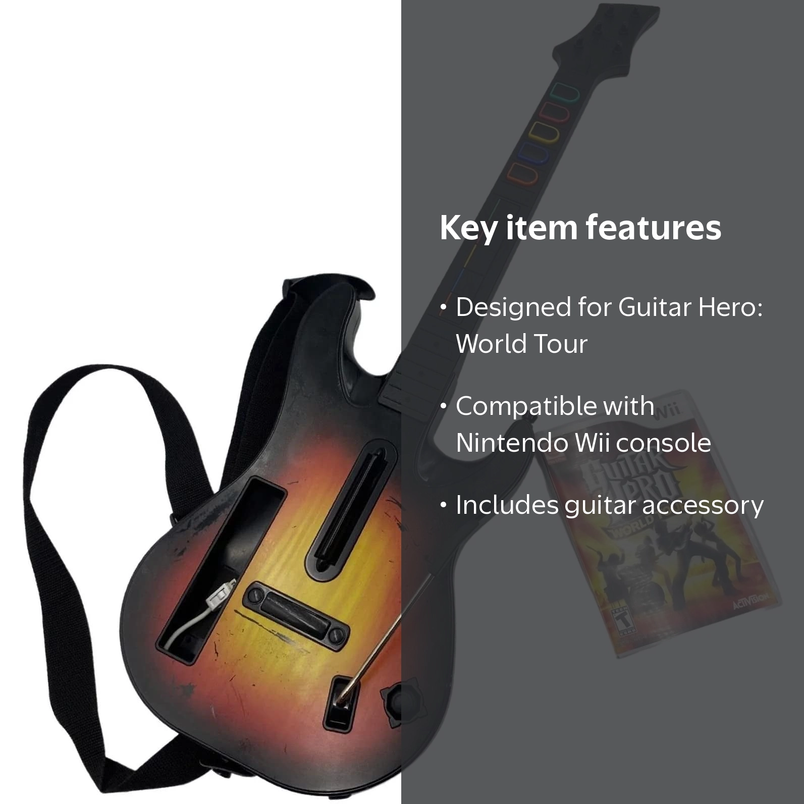 Guitar Hero: World Tour Guitar Bundle - Nintendo Wii Game
