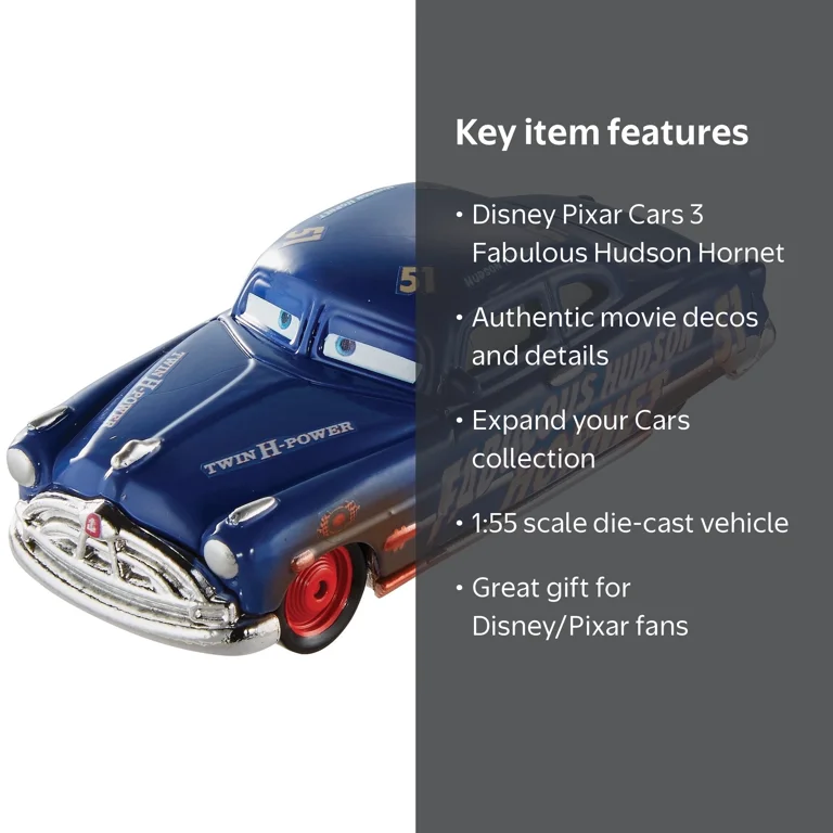 Disney Pixar Cars 3 Dirt Track Fabulous Hudson Hornet Die-Cast