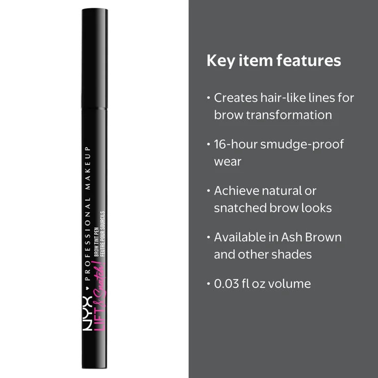 NYX Professional Makeup Lift and Snatch Eyebrow Tint Pen, 0.03 fl