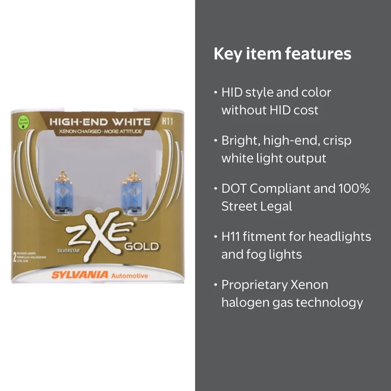 その他 H4CBD20g Sylvania H11 SilverStar zXe Gold Halogen Headlight Bulb, Pack of 2