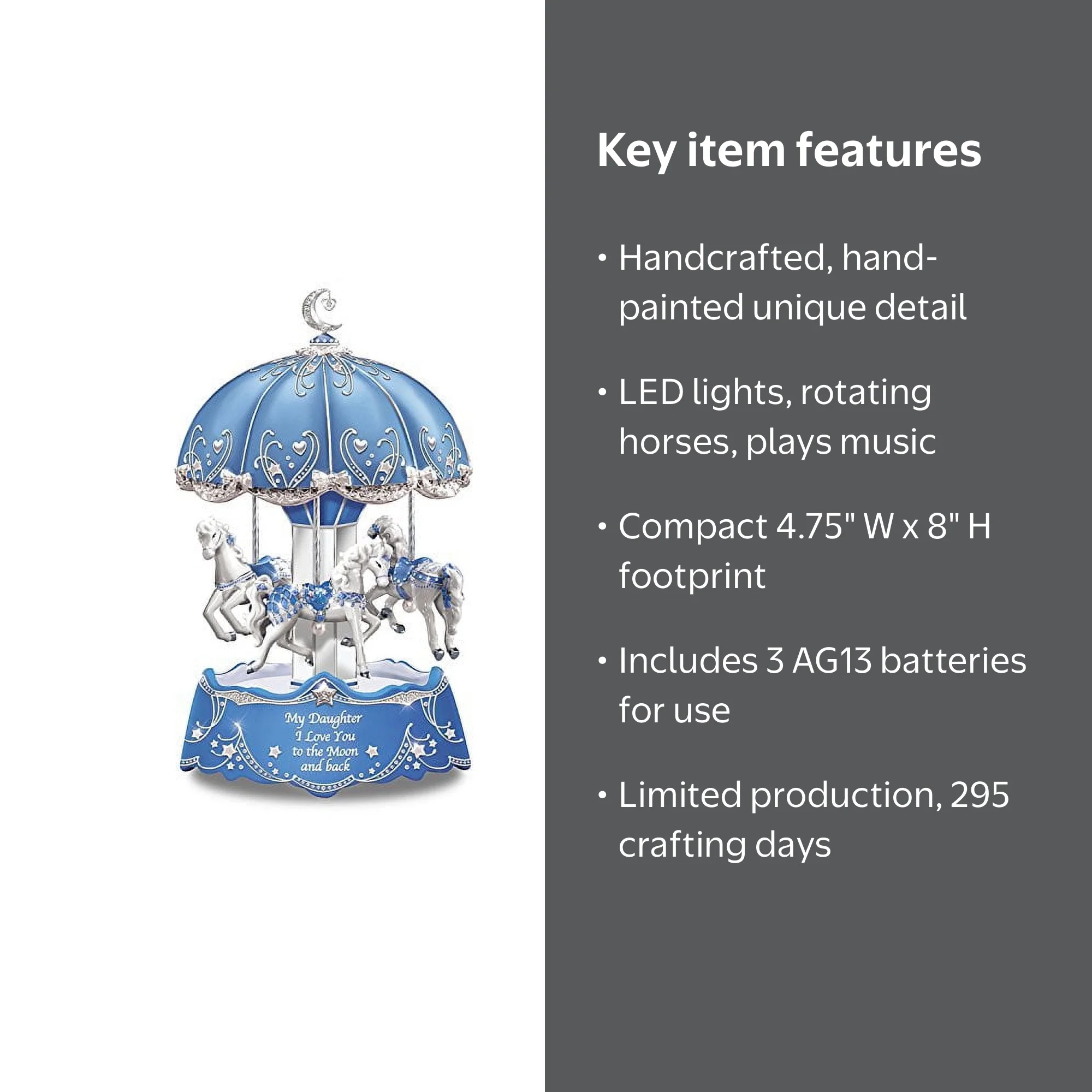 The Bradford Exchange Carousel Music Box for Daughter with Lights