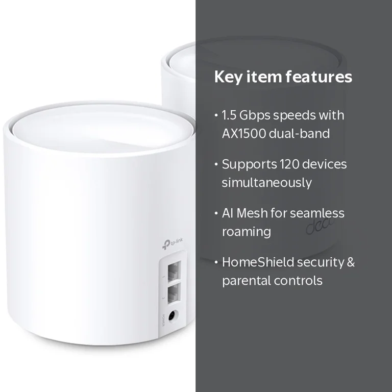 TP-Link AX1500 W-Fi 6 Dual-Band AI-Driven Home Mesh Router System
