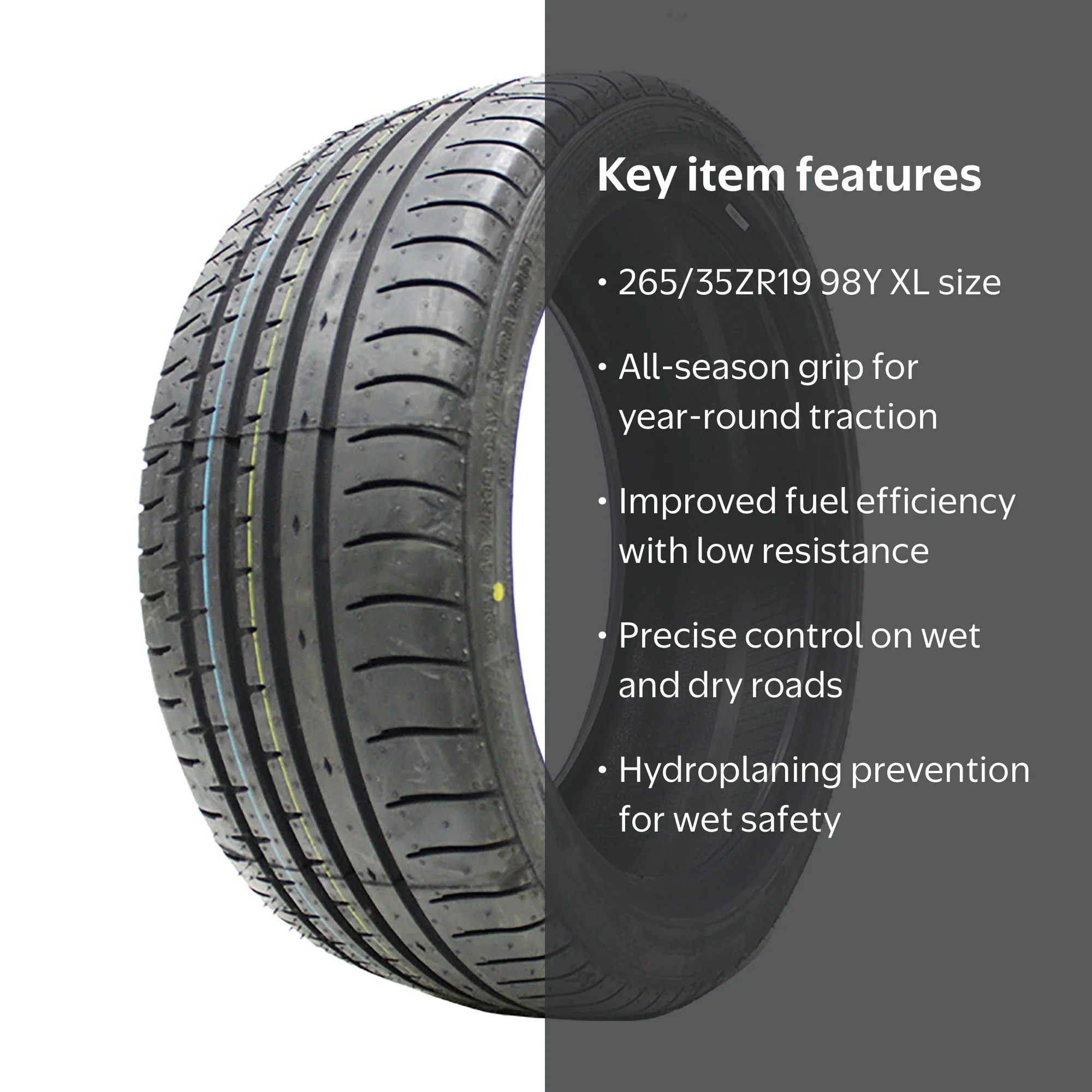 Accelera Sport 1 265/35ZR19 サマータイヤ Accelera, Passenger Tire, 265/35ZR19 98Y XL, All Season