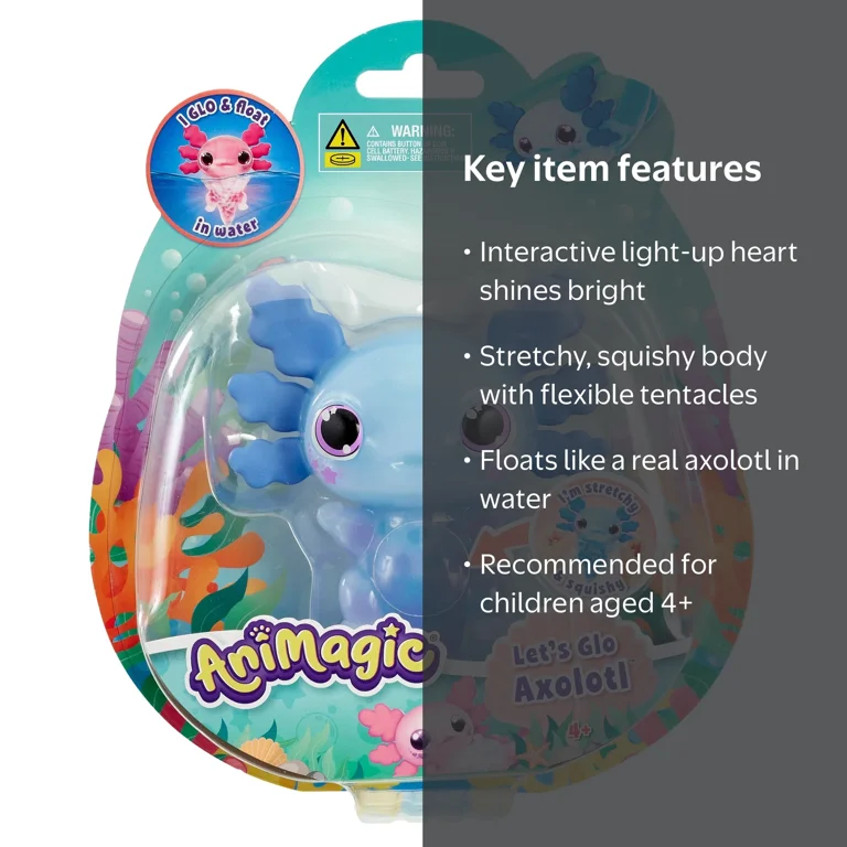 Jouet Axolotl Lumineux Animagic Let’s Glo Axolotl - Animal électronique Lumineux Qui Brille Dans Jouet Axolotl Lumineux Animagic Let’s Glo Axolotl - Animal électronique Lumineux Qui Brille Dans