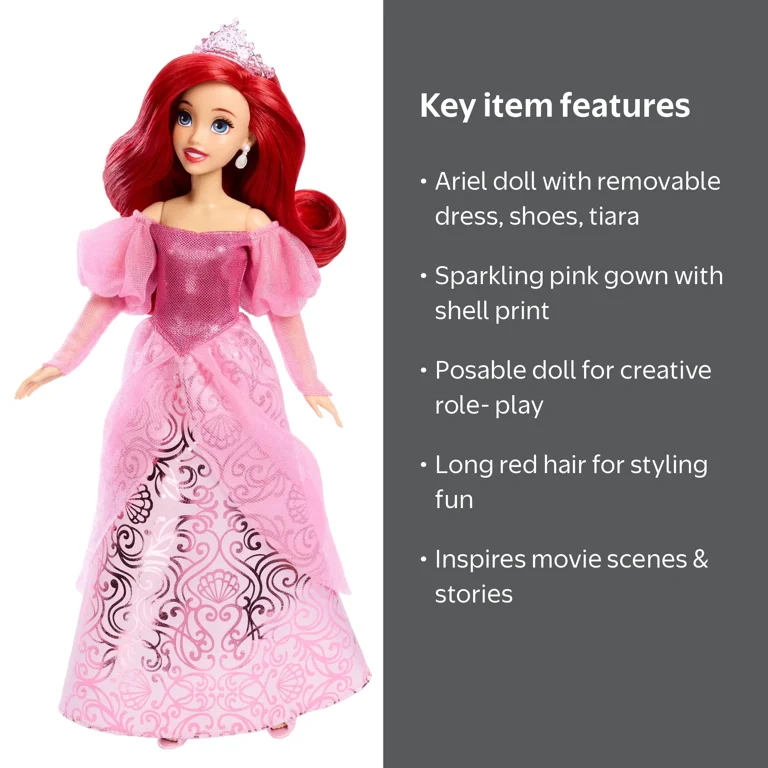 disney princess sparkle dress ariel Costume Dress Up Size 4-6x Disneyland Vacay LICENSED DISNEY WIGGLE DRESS-PRINCESS ARIEL