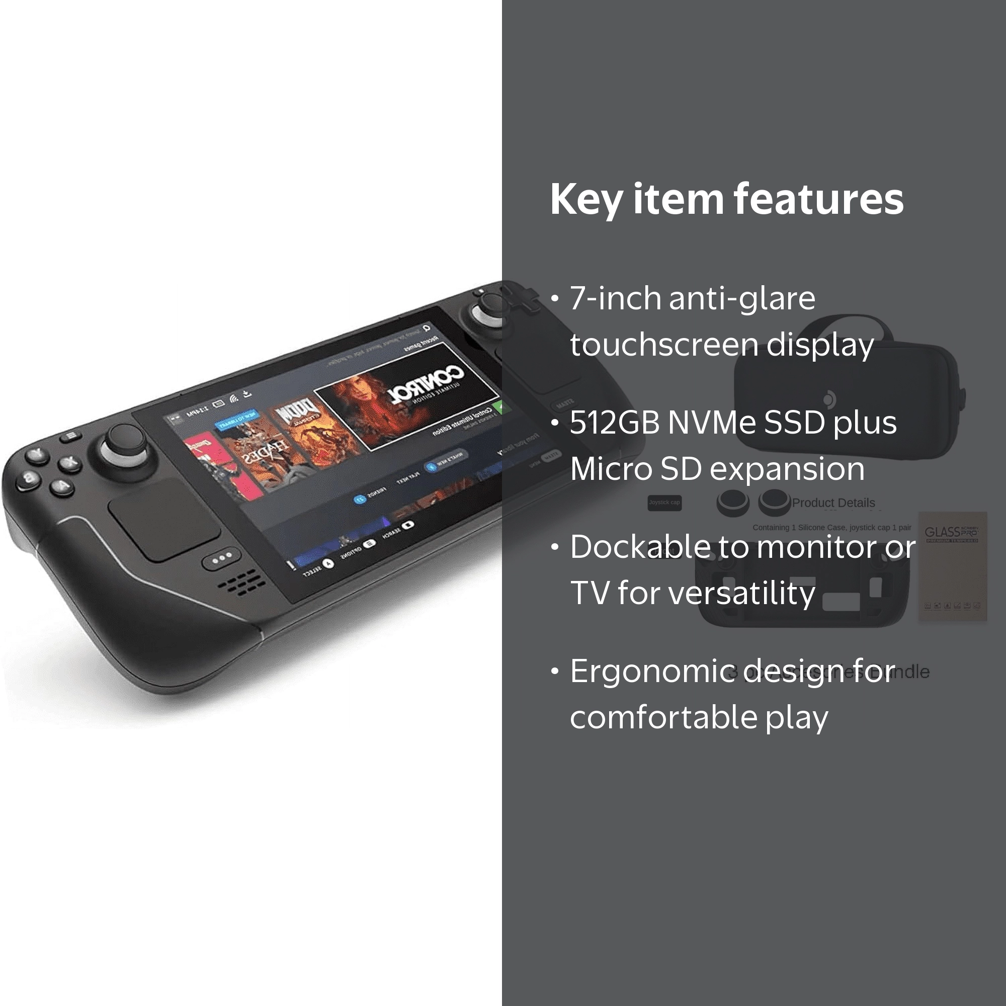 Valve Steam Deck 64GB Upgraded Handheld Gaming Console with