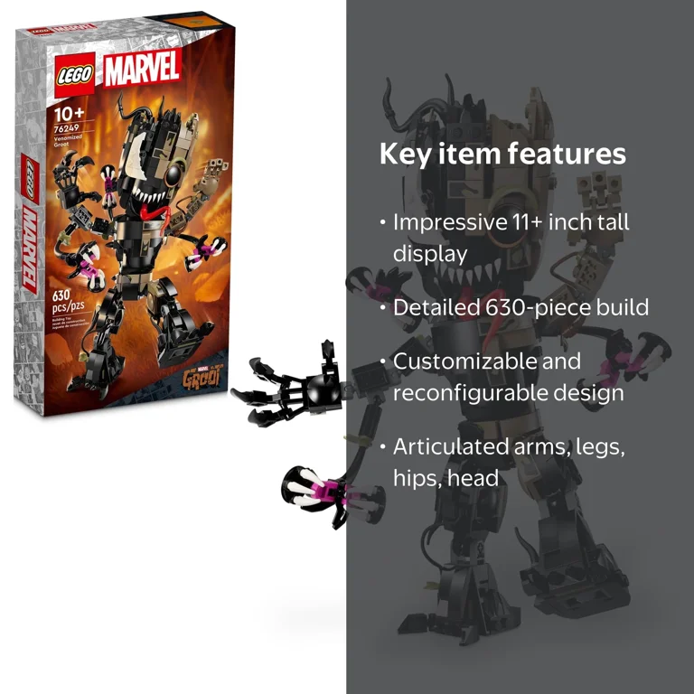 LEGO, Marvel Venomized Groot, Transformable Action Figure, 630