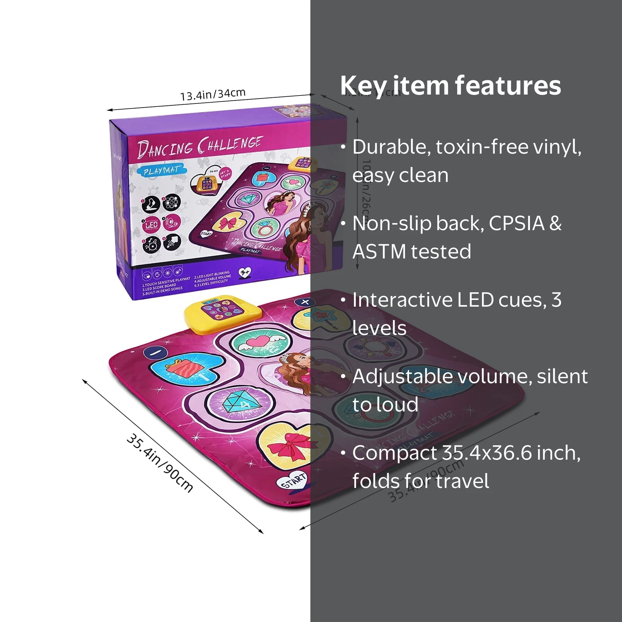 Zendure Dance Mat - Dance Mixer Rhythm Step Play Mat - Dance Game